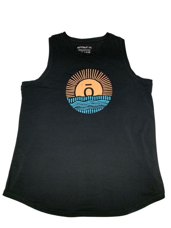 Doterra Tops - doTERRA Women’s Black Graphic Sun and Wave Tank Top 2XL